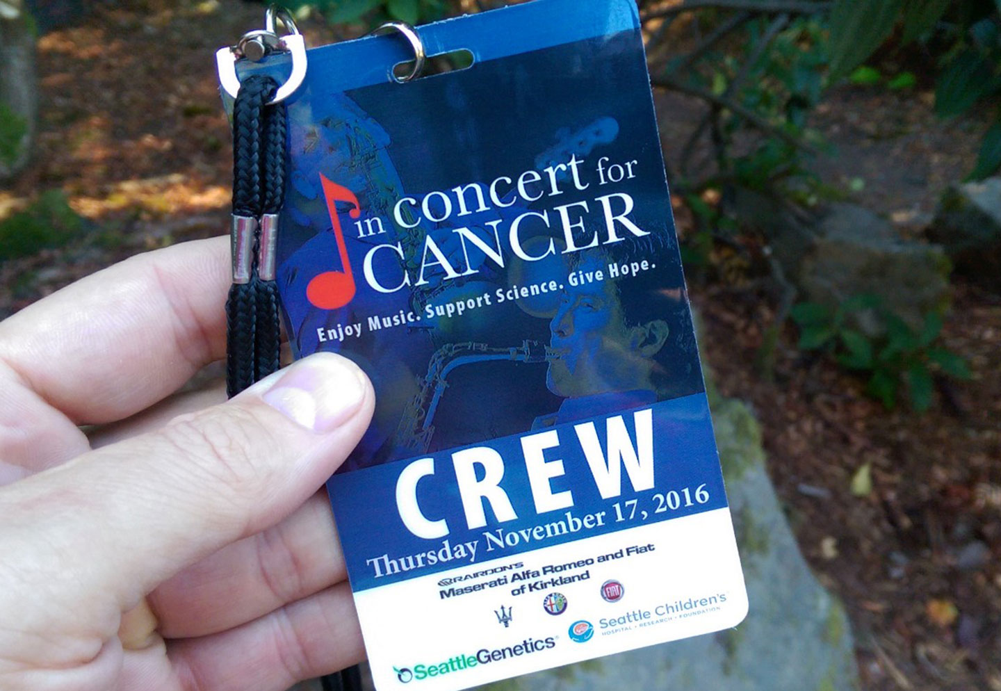 Concert promotion and marketing materials for In Concert for Cancer